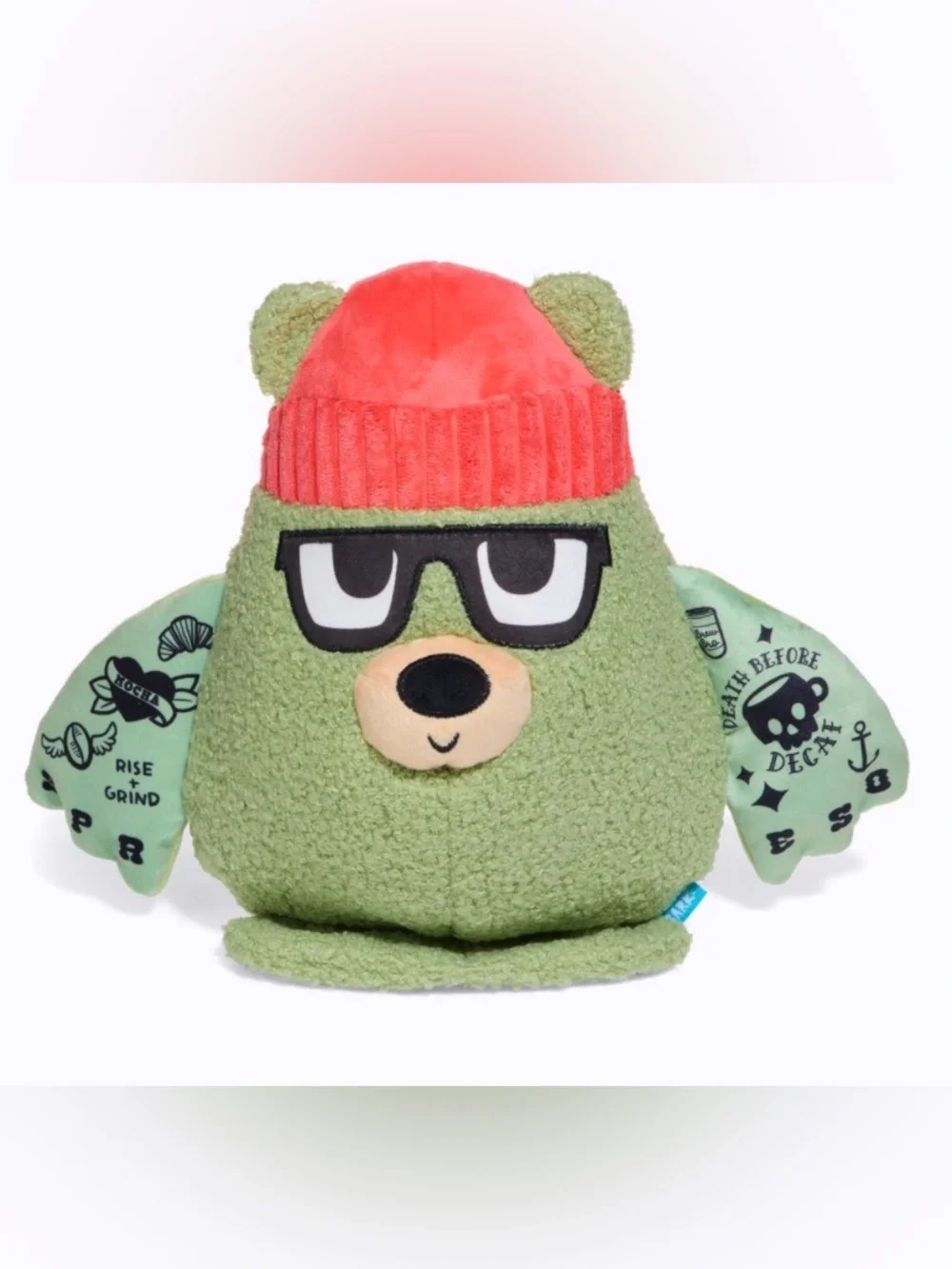 Bark Box XL Bearista death before decaf Giant dog toy NEW crinkle, squeak thrash